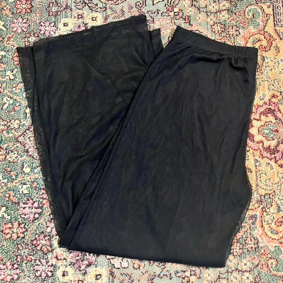 Anthony Original Black Mesh Chiffon Wide Leg Pants - Picture 1 of 6